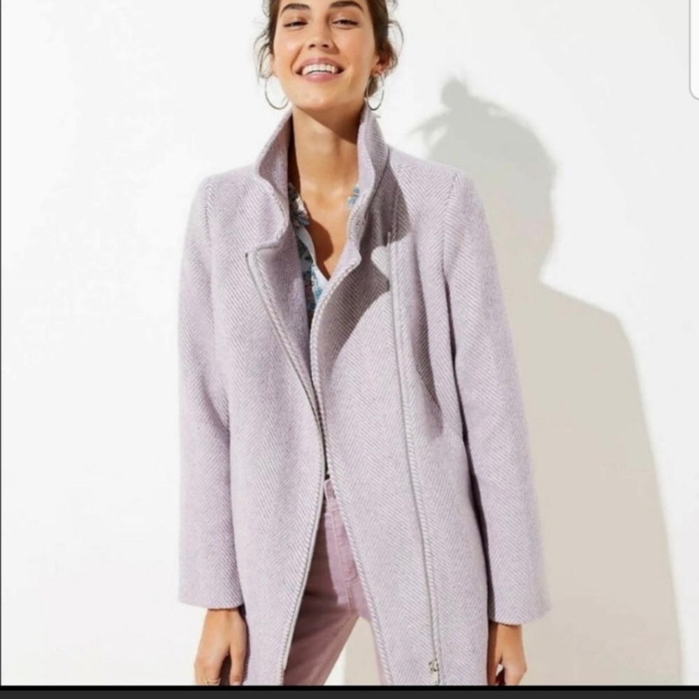LOFT Lavender Pea Coat